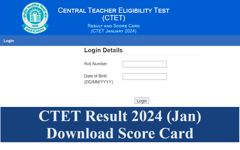 CTET Result 2024