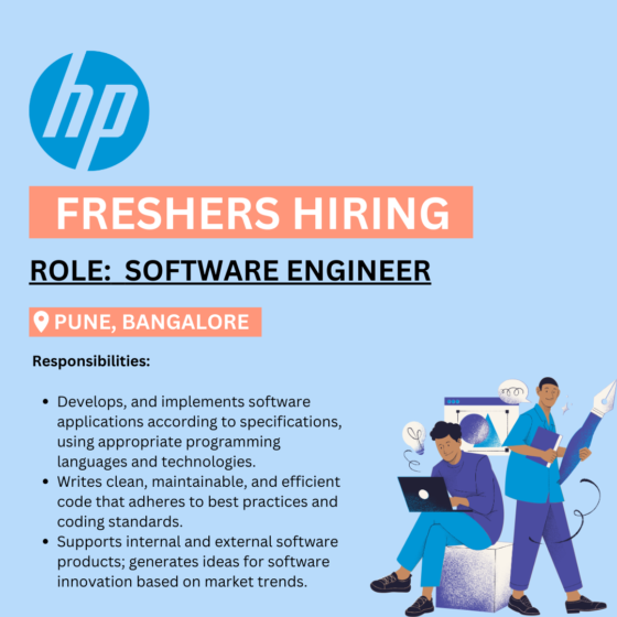 HP Carriers Fresher & Experience Hiring for Software Applications Engineer