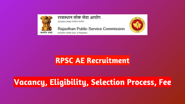 RPSC Assistant Engineer Recruitment 2024